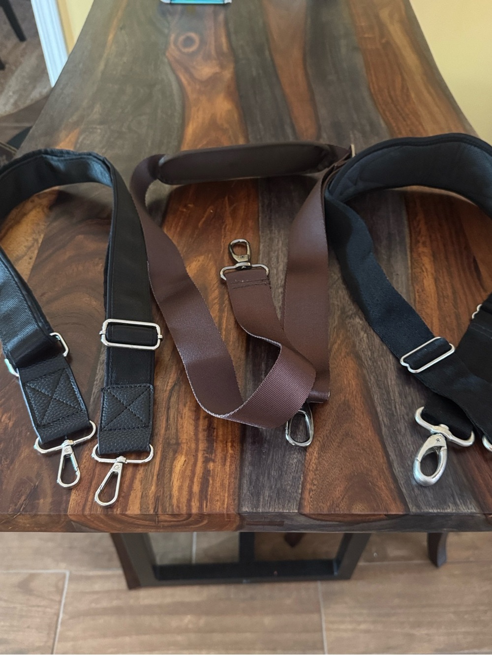 Adjustable Brown and Black Crossbody/Shoulder Guitar Straps Unisex